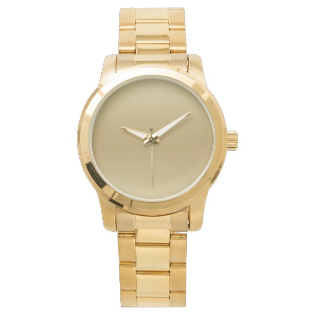 Elegante Light Gold Aquamarin Men Watch Armbanduhr (Vorderseite)