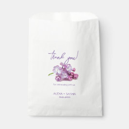 Elegante Light Lila Lilac Blume Hochzeit Geschenktütchen