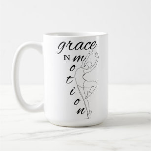 Elégante ligne d'art Ballerina avec citation Mug