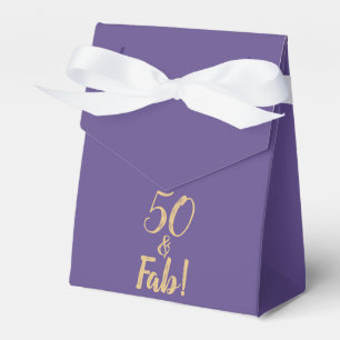 Elegante lila "50 u. Fab!" 50. Geburtstag Geschenkschachtel