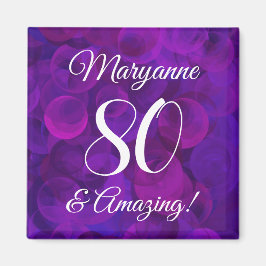 Elegante Lila 80 und Phantastische Geburtstagspart Magnet