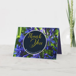 Elegante Lila Agapanthus-Blume Bereavement Dankeskarte