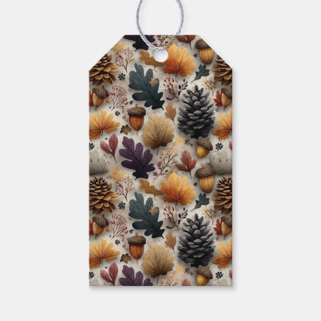 Elegante Lila Aquamarine Pinecones Geschenkanhänger (Vorderseite)