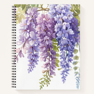 Elegante, lila Aquarellbahn Notizbuch