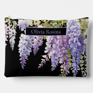 Elegante, lila Aquarellbahn Zubehörtasche