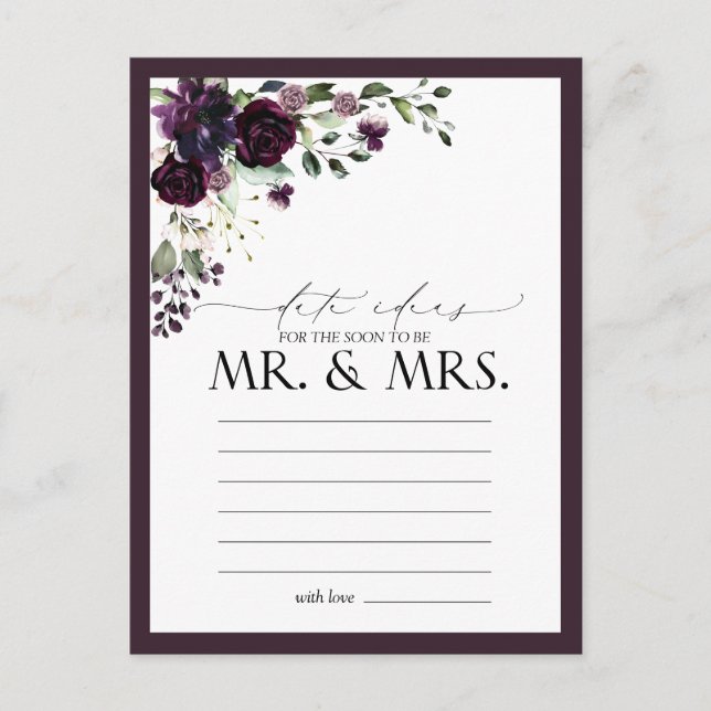 Elegante Lila Aquarellbilder Postkarte (Vorderseite)