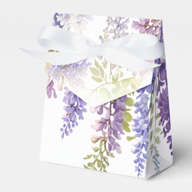 Elegante lila Aquarellweide Geschenkschachtel (Vorderseite)