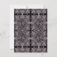 Elegante Lila Black Batik Raven Tessellation Tile