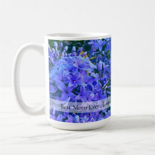 Elegante lila-blaue Lilaks personalisieren Kaffeetasse