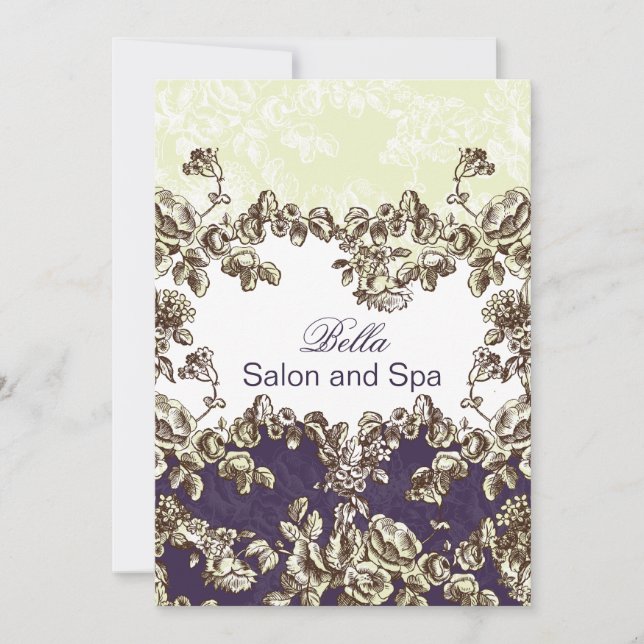 elegante lila blüh Business Dankeschön Karten (Vorderseite)