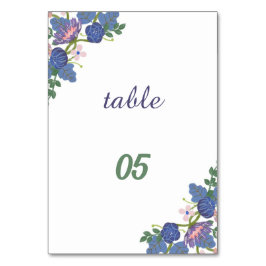 Elegante Lila Blume Personalisiert Hochzeit Tischnummer