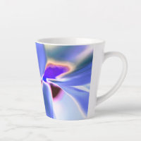 Elegante Lila Blume Print Latte Tasse