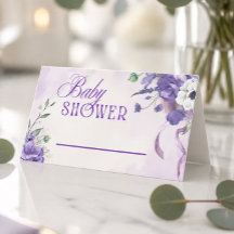 Elegante lila Blumen-Babyparty-Essenszelt