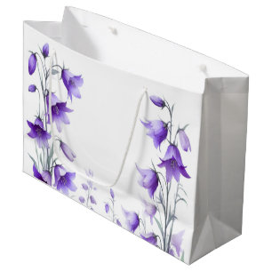 Elegante lila Blumen Große Geschenktüte