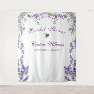 Elegante lila Blumen Verlobungsfeier Tapete Wandteppich