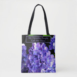 Elegante, lila, blumengeschmückte Hydrangeas Tasche