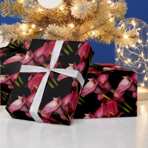 Elegante lila Blumenkalla Geschenkpapier