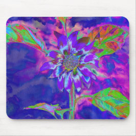Elegante lila Blumensonne Mousepad