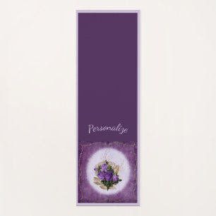 Elegante Lila Bouquet Blume Yoga Namaste Yogamatte