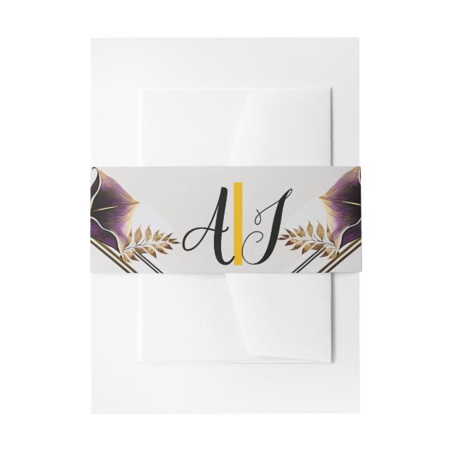 Elegante Lila Calla Lilly Moderne Einladungsbanderole (Vorderseite Beispiel)