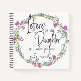 Elegante lila Chic Letters to Daughter Notizbuch