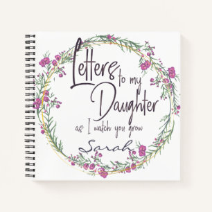 Elegante lila Chic Letters to Daughter Notizbuch