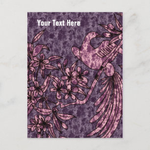 Elegante Lila Dove individuell anpassbare Postkart Postkarte