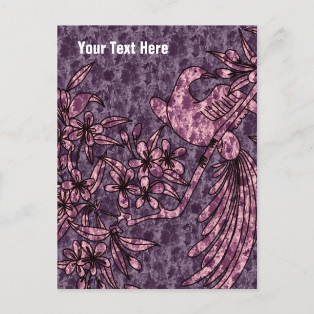 Elegante Lila Dove individuell anpassbare Postkart Postkarte (Vorderseite)