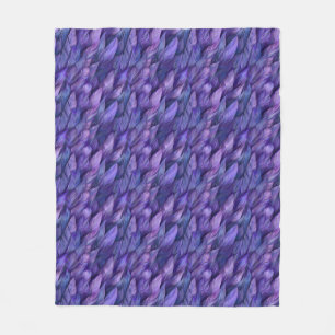 Elegante lila Federn Fleecedecke