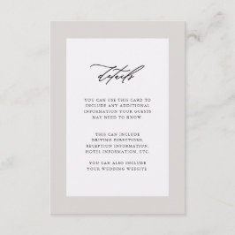 Elegante Lila Gästedaten für Hochzeiten Begleitkarte