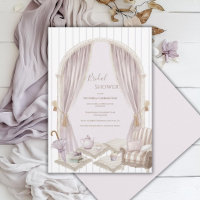 Elegante lila gestreifte Brautparty
