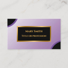 Elegante Lila Gold Berufliche Visitenkarte