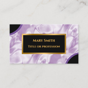 Elegante Lila Gold Silk Business Card Visitenkarte