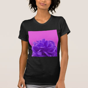 Elegante lila Himbeer-Blumen T-Shirt