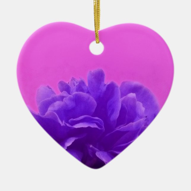 Elegante Lila Himbeere Keramik Ornament (Vorne)
