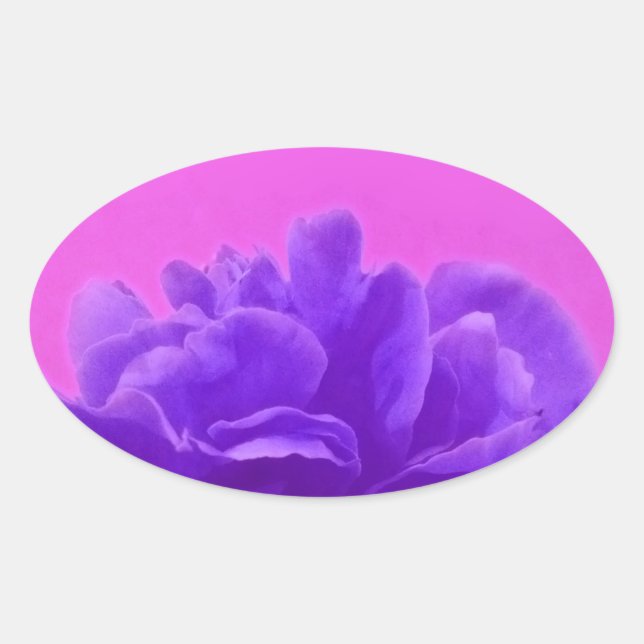Elegante Lila Himbeere Ovaler Aufkleber (Vorderseite)