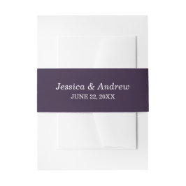 Elegante Lila Hochzeit Personalisiert Einladungsbanderole