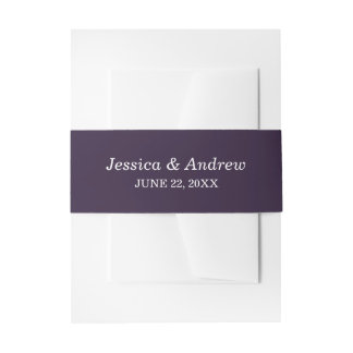 Elegante Lila Hochzeit Personalisiert Einladungsbanderole