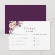 Elegante Lila Hochzeit und Hochzeit der Elfenbeink