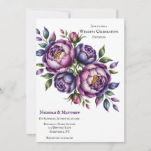 Elegante Lila Hochzeit und Magenta Peony Wedding