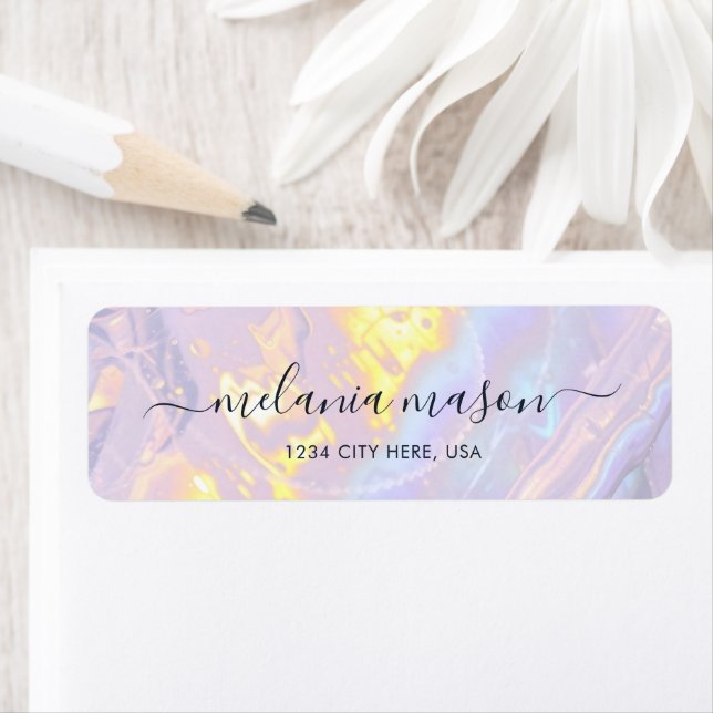 Elegante Lila holografische Moderne (Insitu)