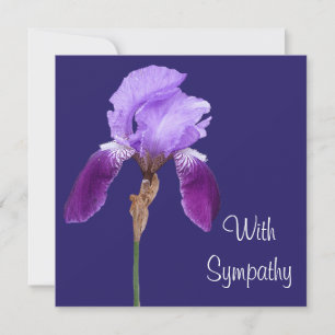Elegante lila Iris Blume Rodelbahn mit Aussicht Be Karte