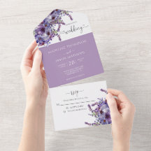 Elegante Lila Lavendel Wasserfarben