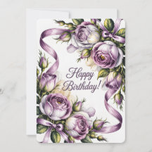 Elegante lila-lavendelfarbene Rosen Alles Gute zum