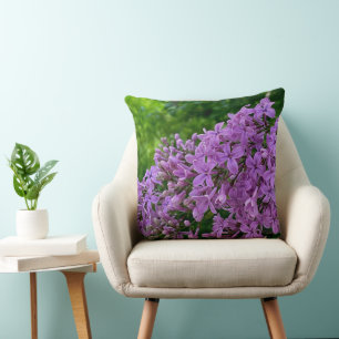 Elegante lila Lila romantische lila Blumen Kissen