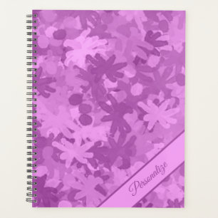 Elegante Lila Lilac Abstrakte Blume Personalisiert Planer