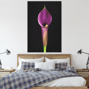 Elegante Lila Lily Illustration Leinwanddruck