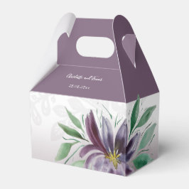 Elegante Lila Lotus Geschenkschachtel