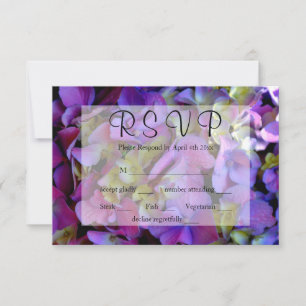 Elegante lila Magenta Hydrangea UAWG RSVP Karte