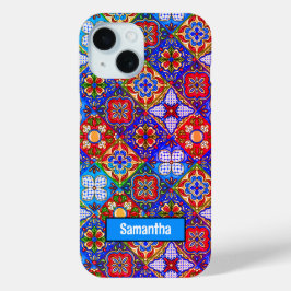Elegante lila mexikanische Talavera-Fliesen Case-Mate iPhone Hülle